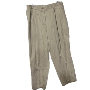 L.L. Bean Cream Khaki Pants Cargo Carpenter Size 20 Cotton